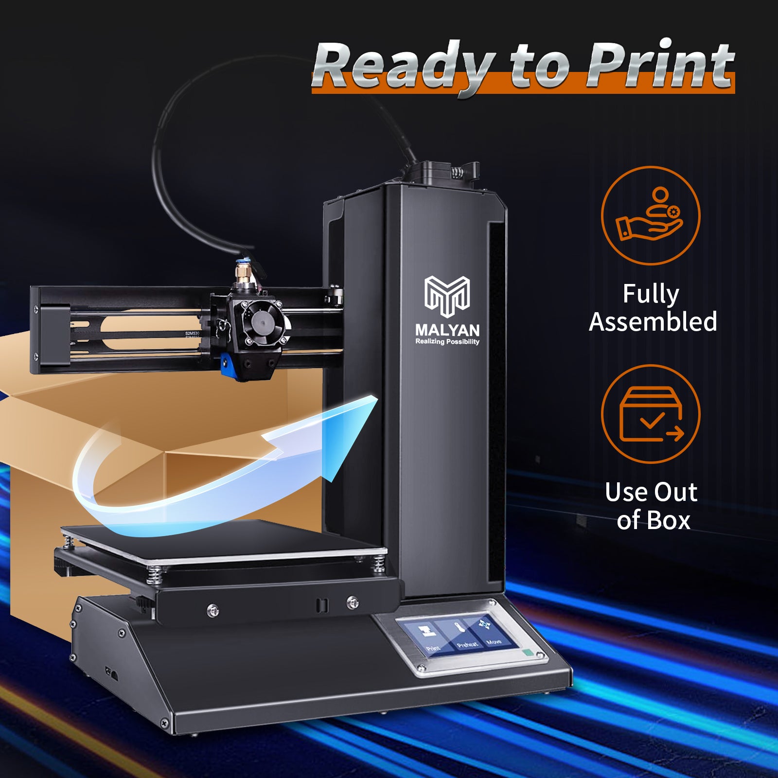 Fully assembled and ready to print