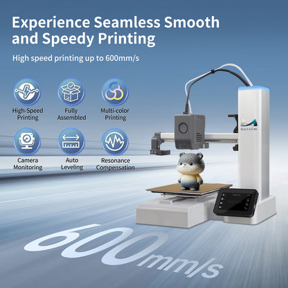 MALYAN M200 Ultra 3D Printer, Max 600mm/s High Speed & Precision Printing, Full-Auto Leveling & Smart Vibration Compensation with Cameras for Monitoring, Out of The Box, Print Size 180x180x180mm
