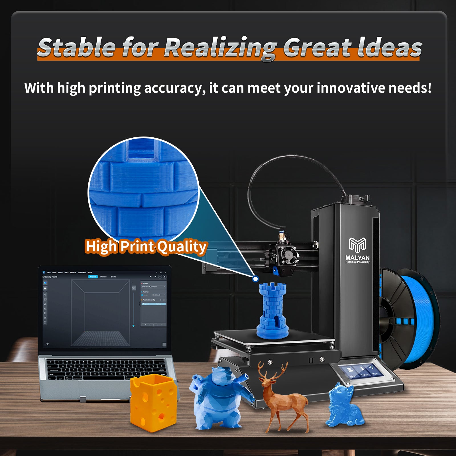 Stable print quality for creative ideas
