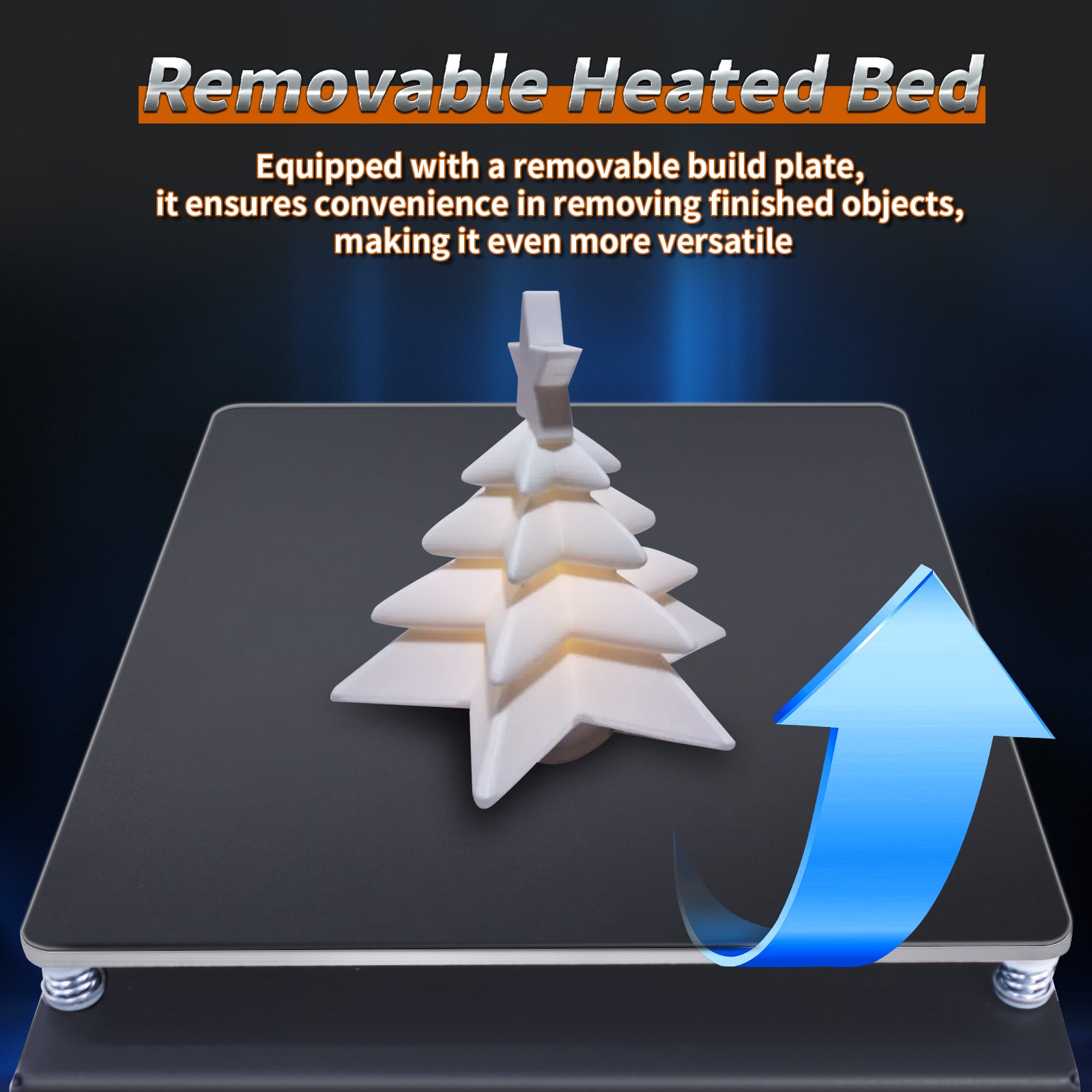 Removable heated build plate
