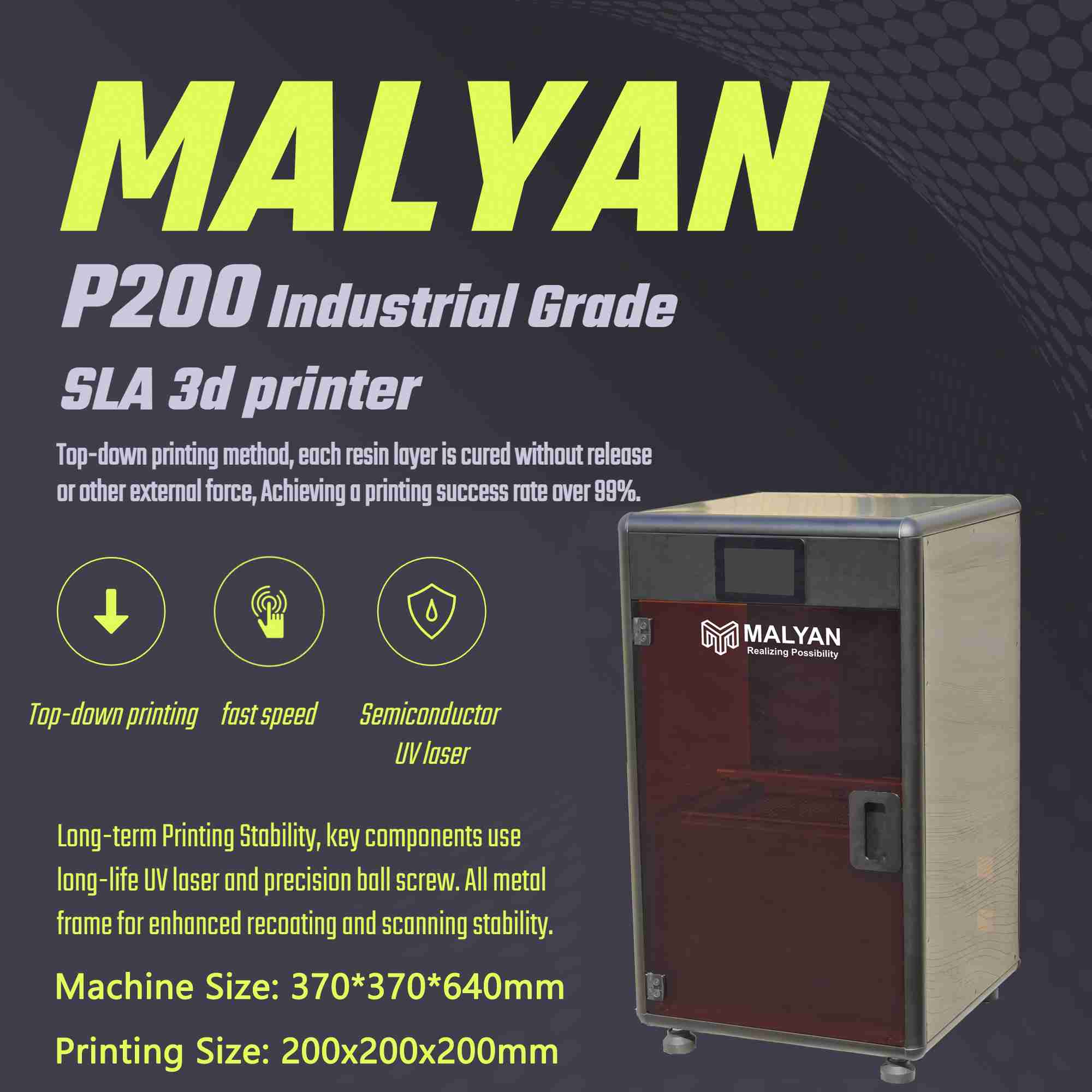 Industrial-Grade Top-Down SLA 3D Printer